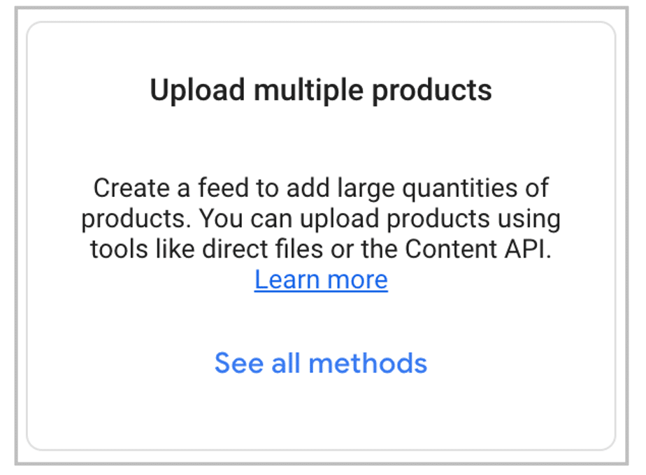 Product feed creation in Google Merchant Center